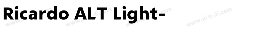 Ricardo ALT Light字体转换
